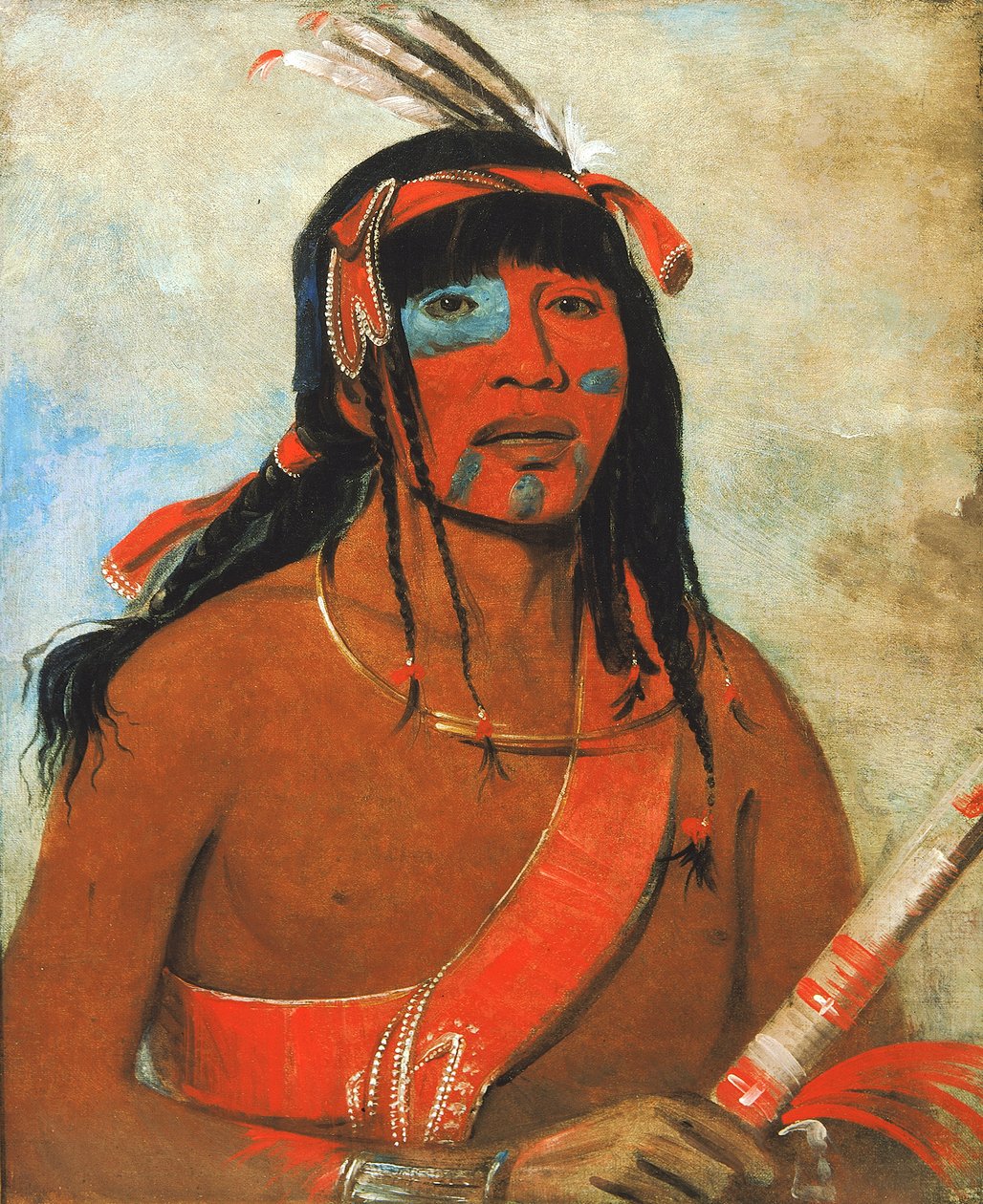 O-tá-wah, The Ottaway, a Warrior, 1835. de George Catlin