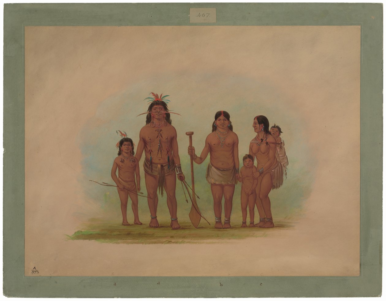Chefe Orejona e Família de George Catlin