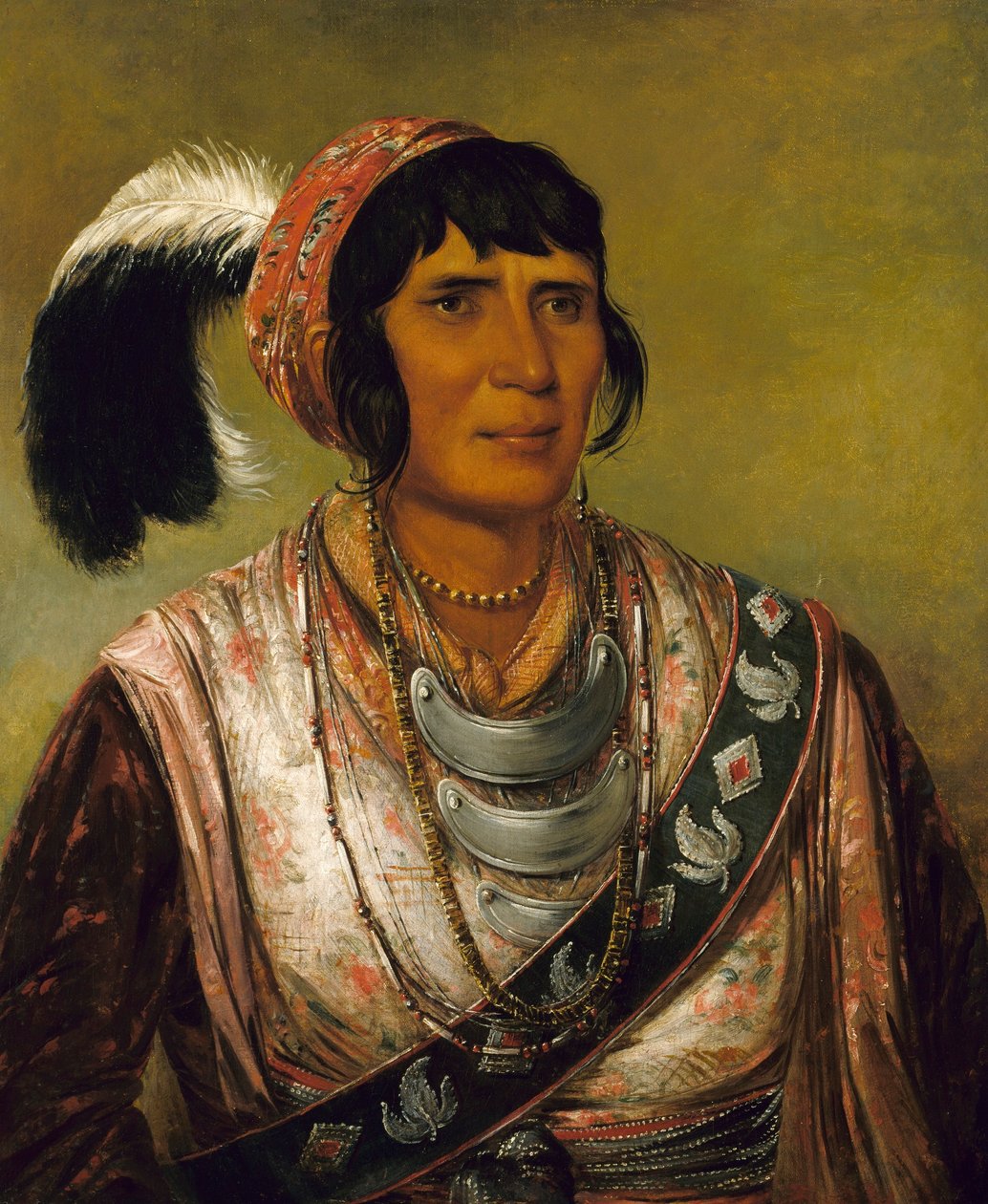 Os-ce-o-lá, A Bebida Negra, um guerreiro de grande distinção de George Catlin
