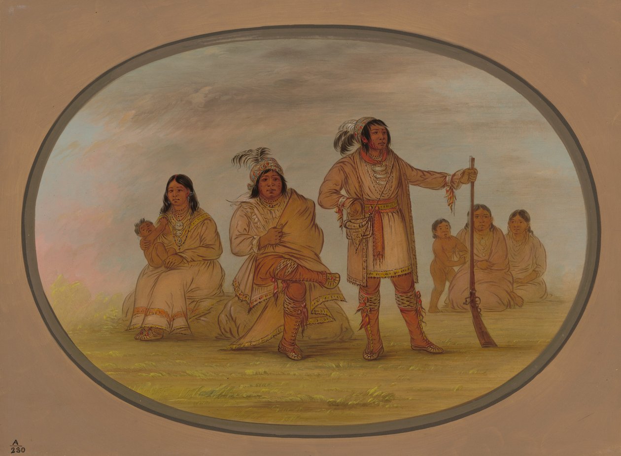 Osceola e quatro índios Seminolee, 18611869. de George Catlin