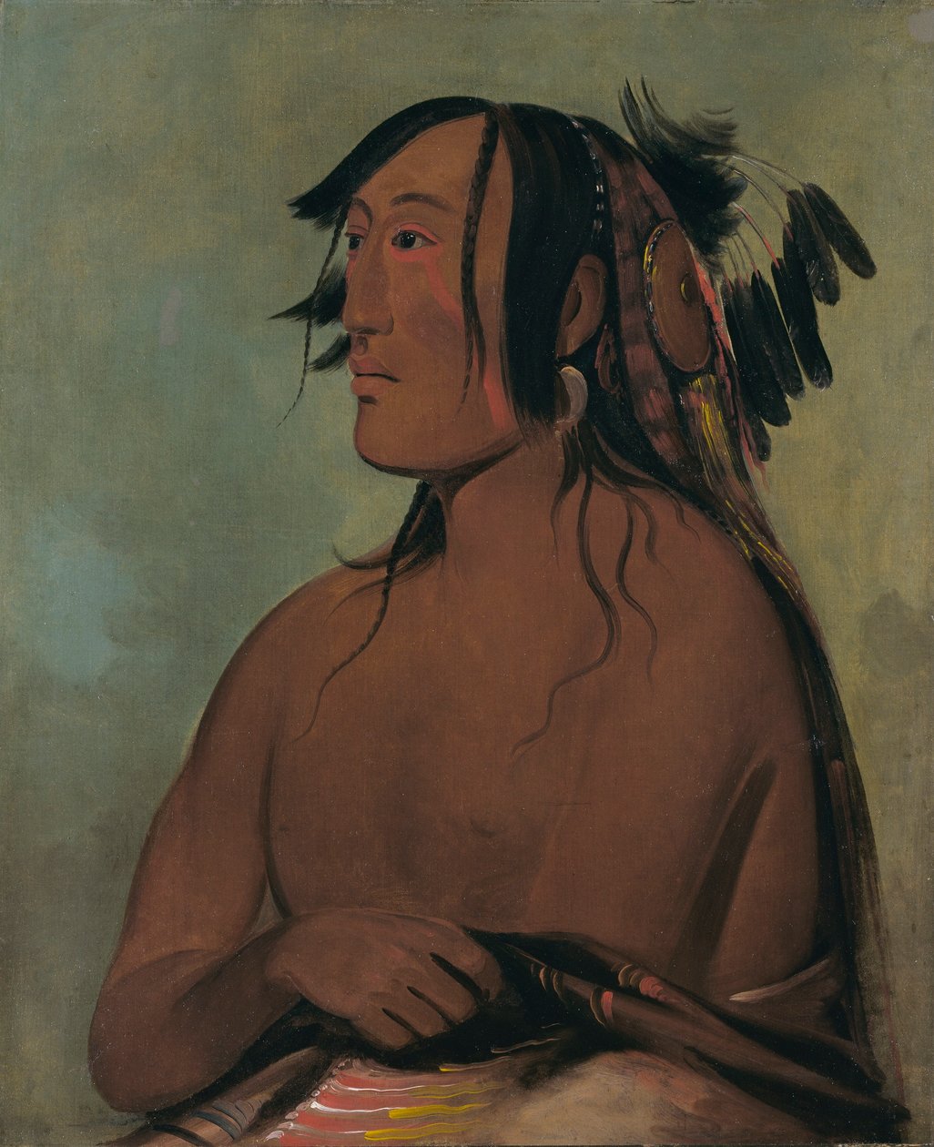 Pa-ris-ka-roó-pa, Dois Corvos, o mais novo de George Catlin