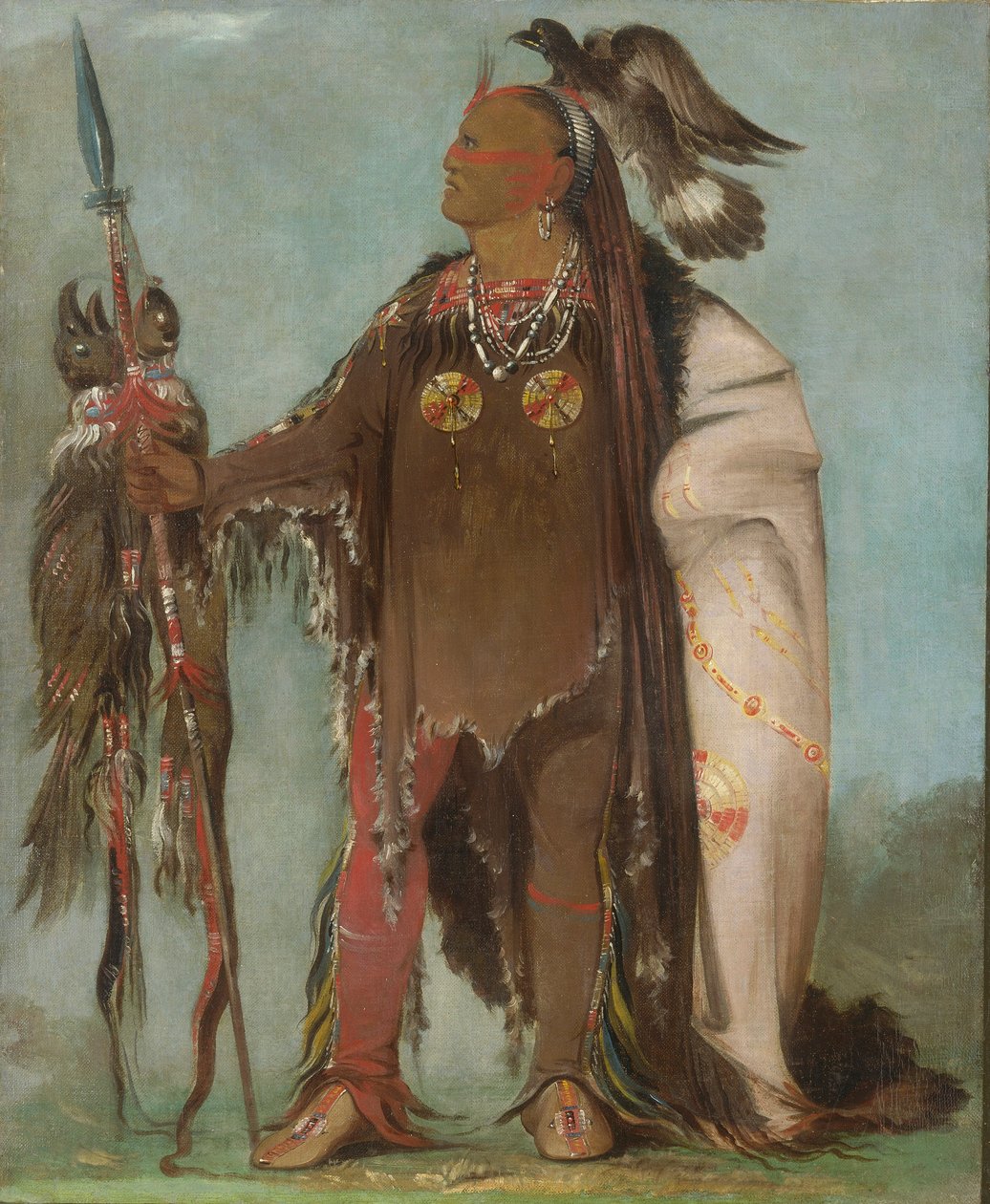 Pa-rís-ka-róo-pa, Dois Corvos, um chefe de bando de George Catlin