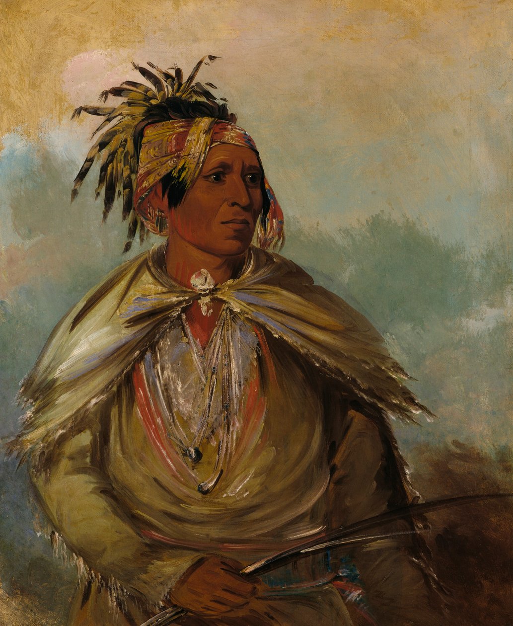 Pah-mee-ców-ee-tah, Homem que segue rastos, um chefe de George Catlin