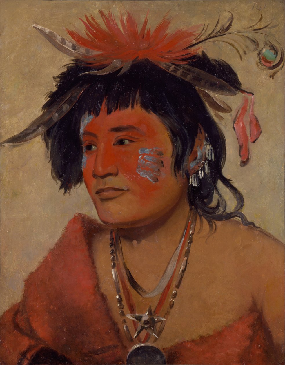 Pah-shee-náu-shaw, um guerreiro de George Catlin