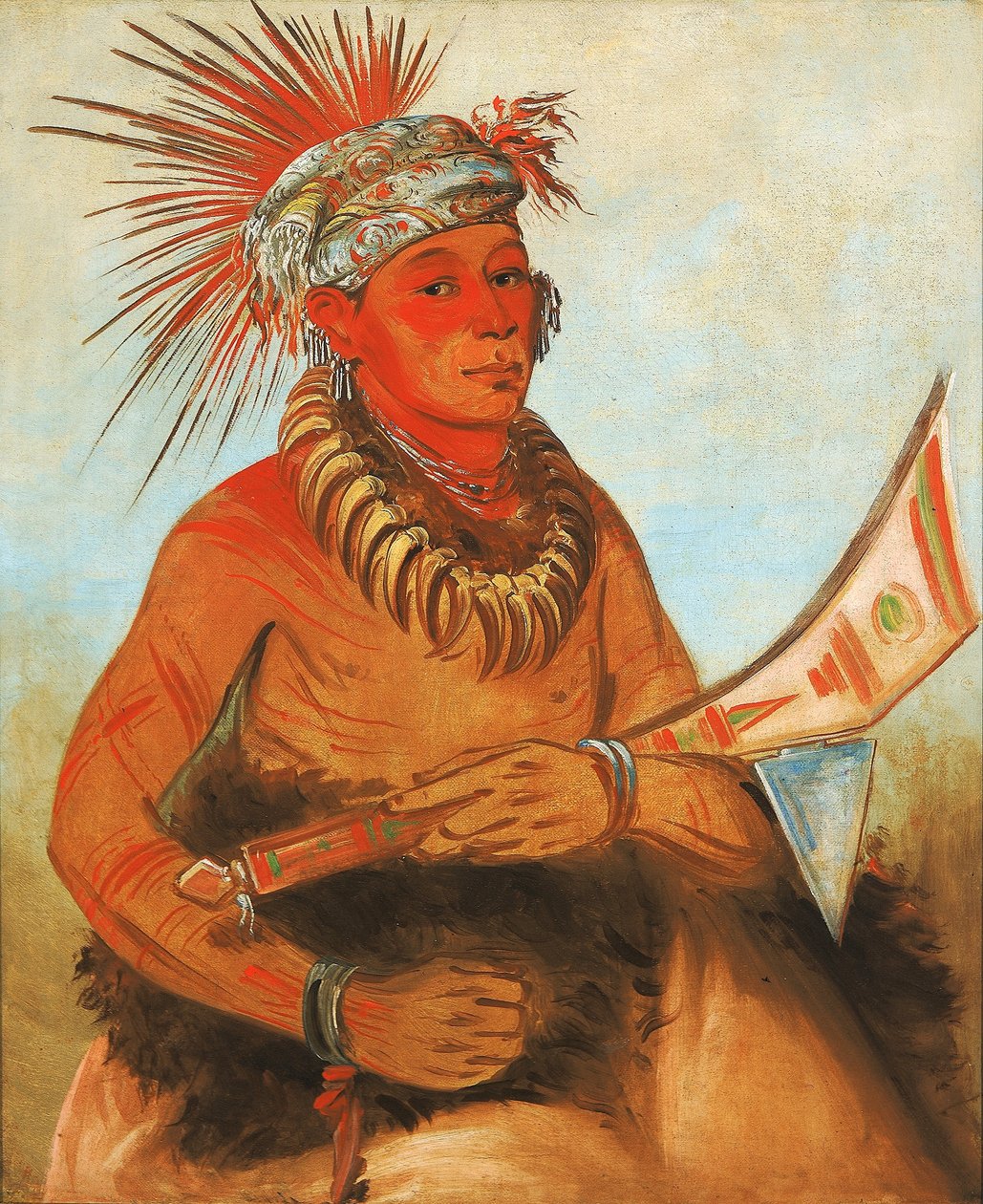 Pah-ta-cóo-chee, Cedro Tiro, um Bravo de George Catlin