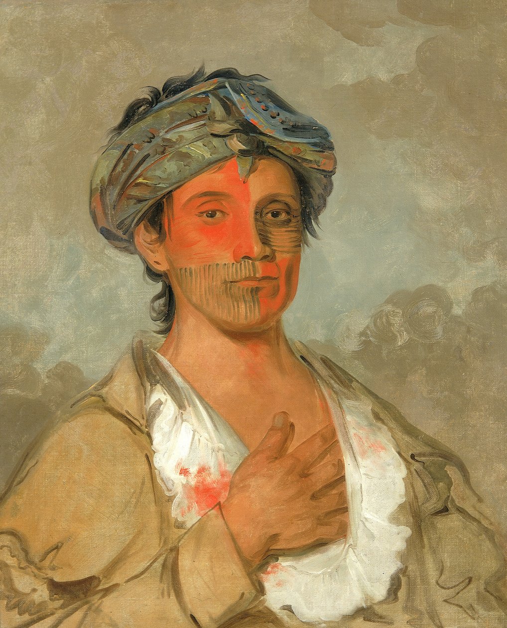 Pah-te-cóo-saw, Homem reto, Semicivilizado de George Catlin