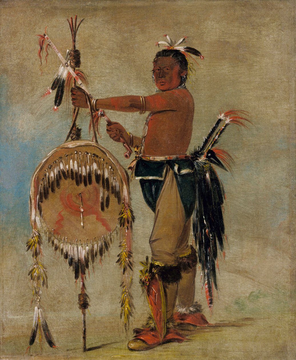 Pash-ee-pa-hó, Pequeno Chefe Esfaqueador, um Venerável Chefe Sauk de George Catlin