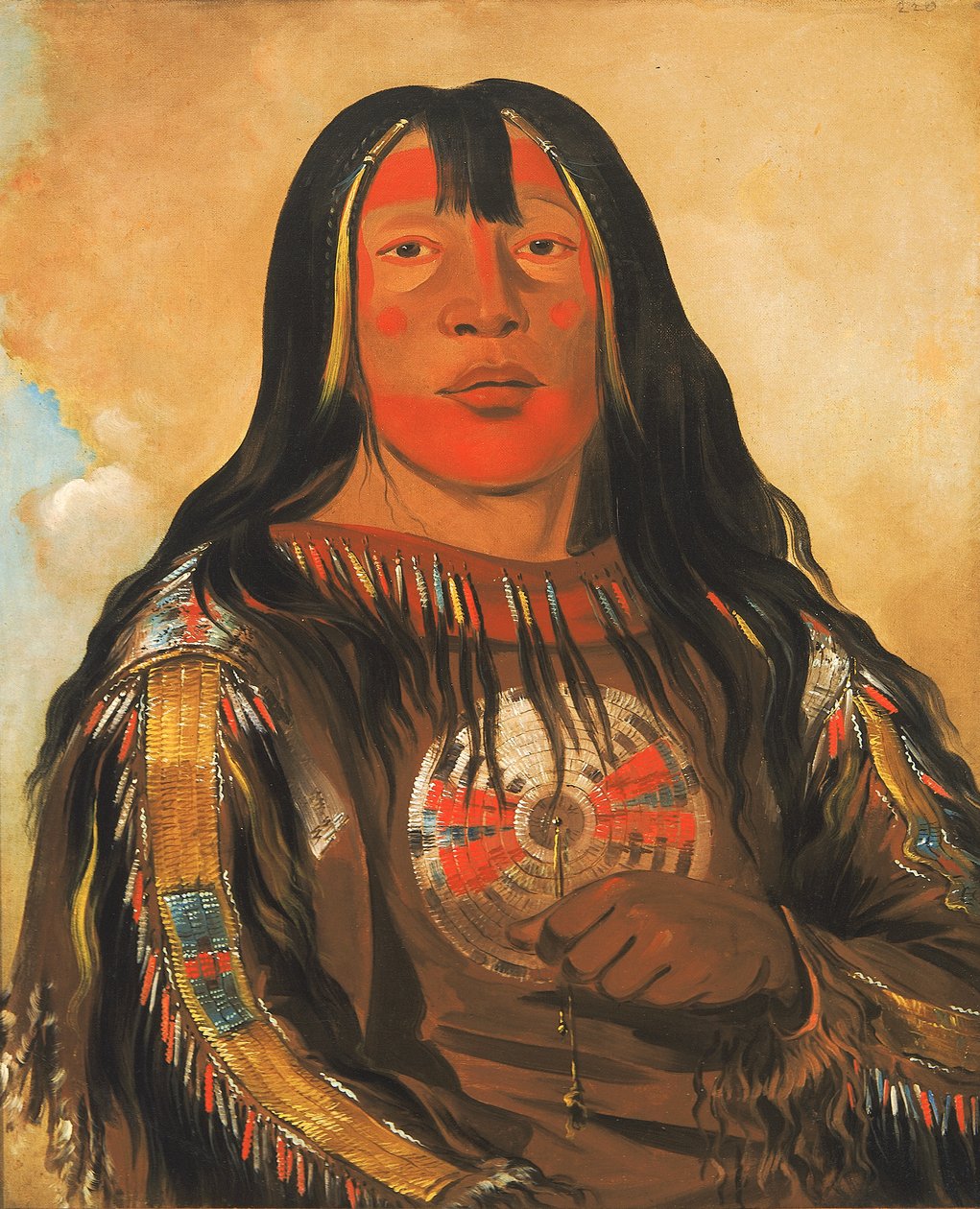 Peh-tó-pe-kiss, Costelas de Águia, um Chefe Piegan, 1832. de George Catlin