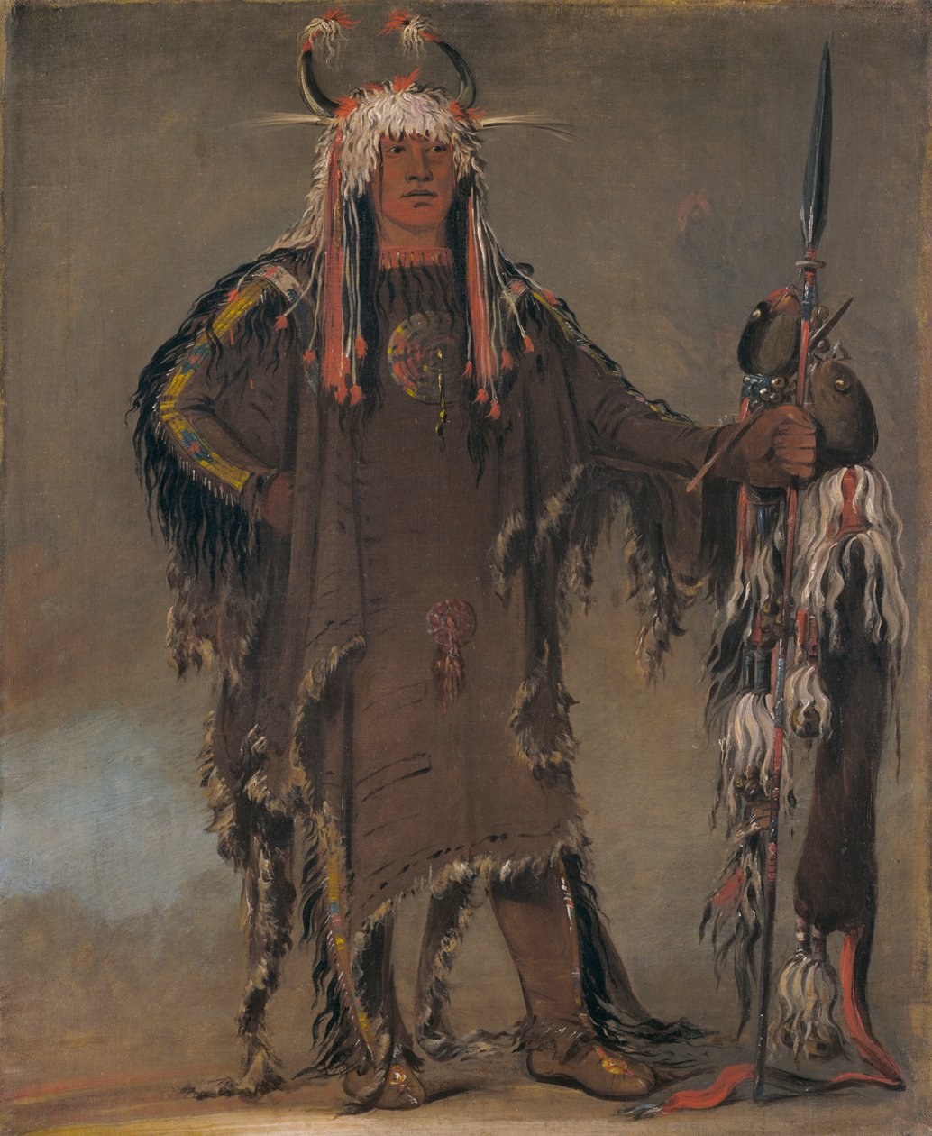 Peh-tó-pe-kiss, Costelas de Águia, um Chefe Piegan, 1832. de George Catlin