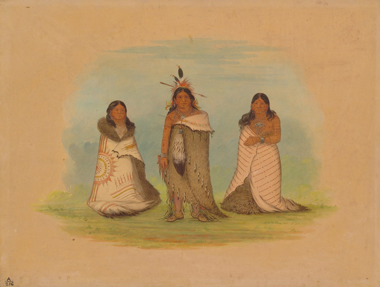 Índios Puncah, 1861. de George Catlin