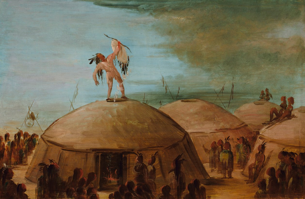Rainmaking entre os Mandan, 1837-1839. de George Catlin