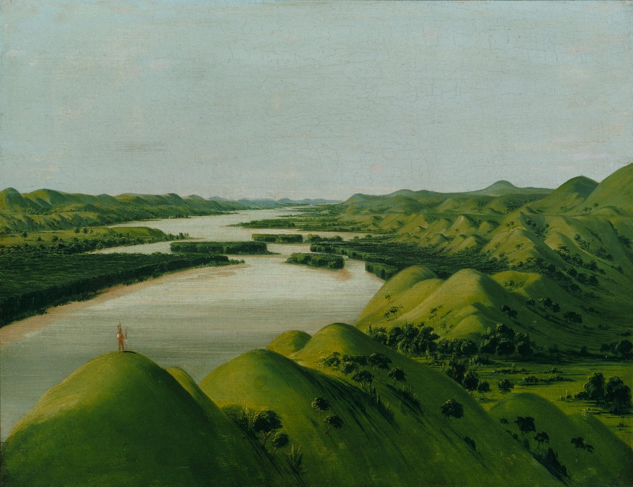 River Bluffs, 1320 milhas acima de St. Louis de George Catlin