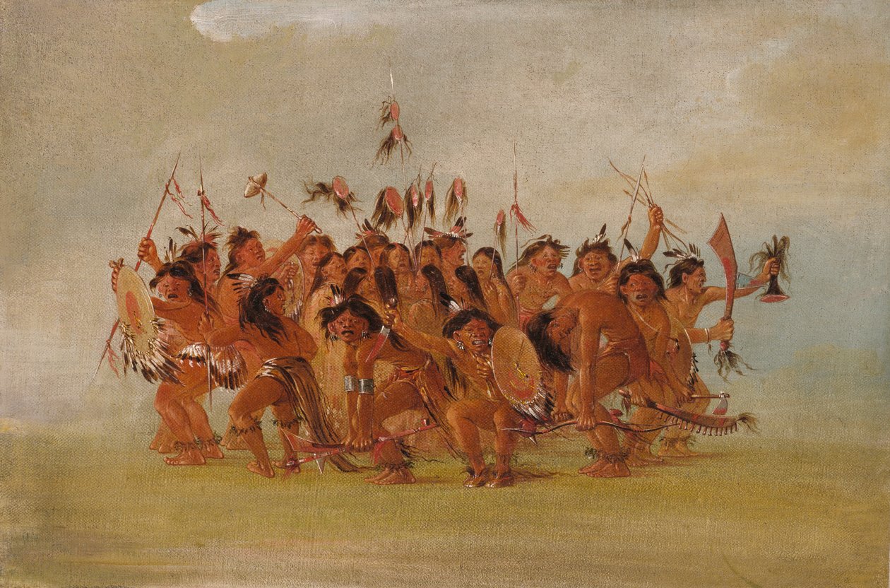 Dança do couro cabeludo, foz do rio Teton, 1835-1837. de George Catlin