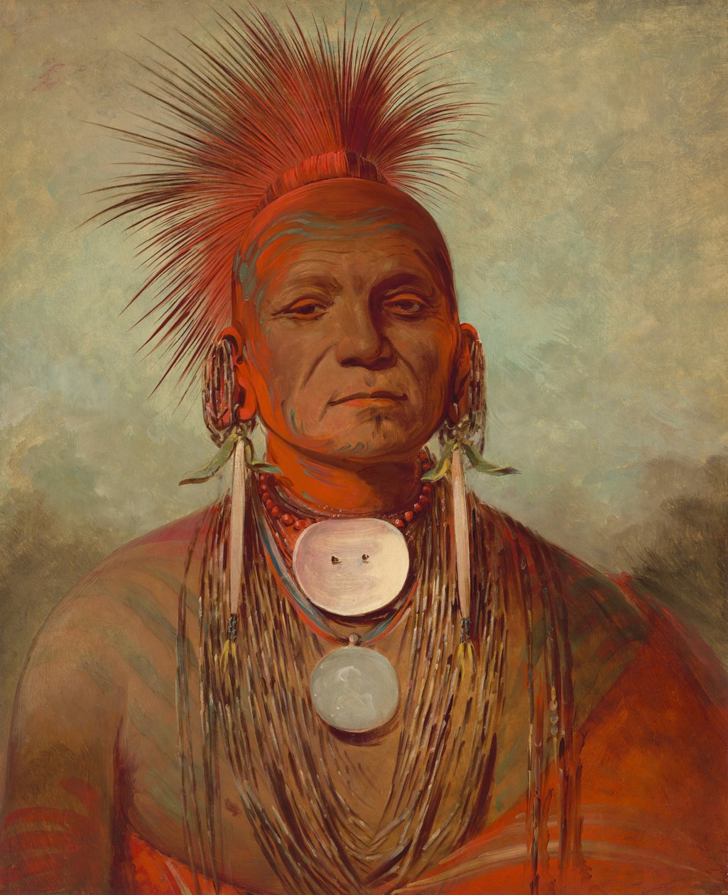See-non-ty-a, um curandeiro de Iowa de George Catlin