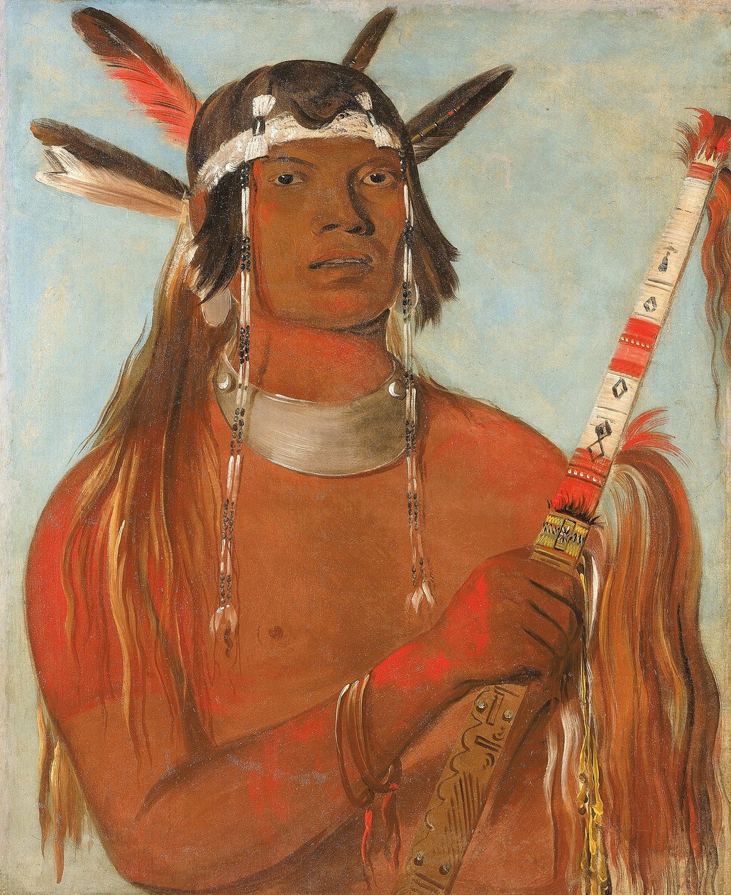 Seehk-hée-da, pena cor de rato, um notável valente de George Catlin