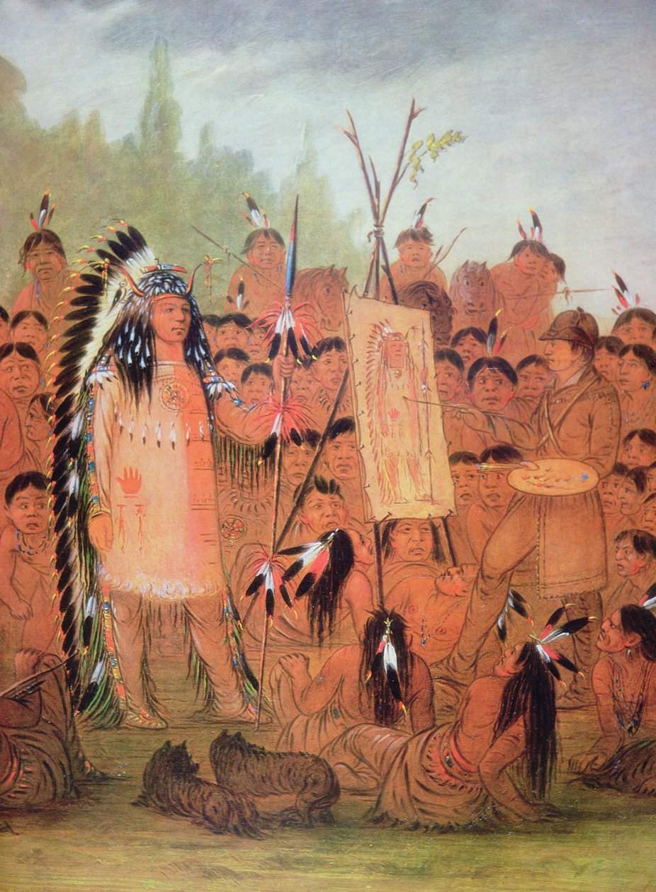 Auto-retrato, c.1835 (óleo sobre tela) de George Catlin