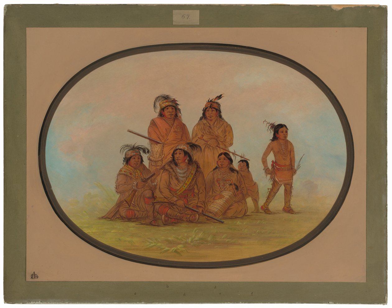 Índios Seminole, prisioneiros em Fort Moultrie de George Catlin