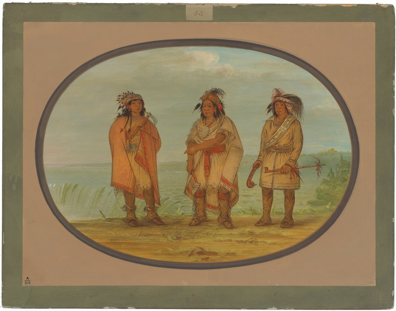 Chefe seneca, Red Jacket, com dois guerreiros de George Catlin