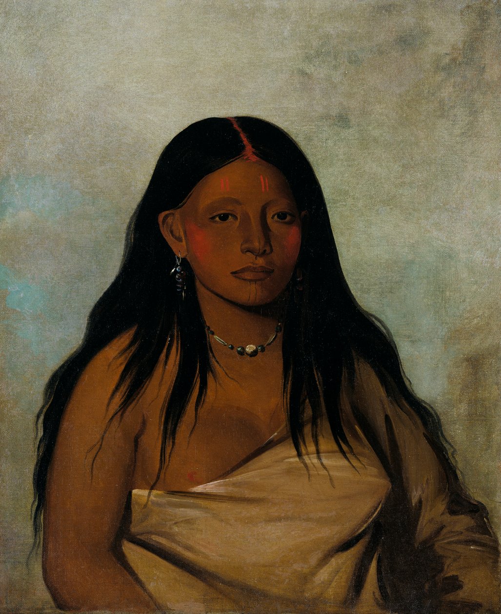 Shé-de-ah, Wild Sage, uma mulher Wichita, 1834. de George Catlin