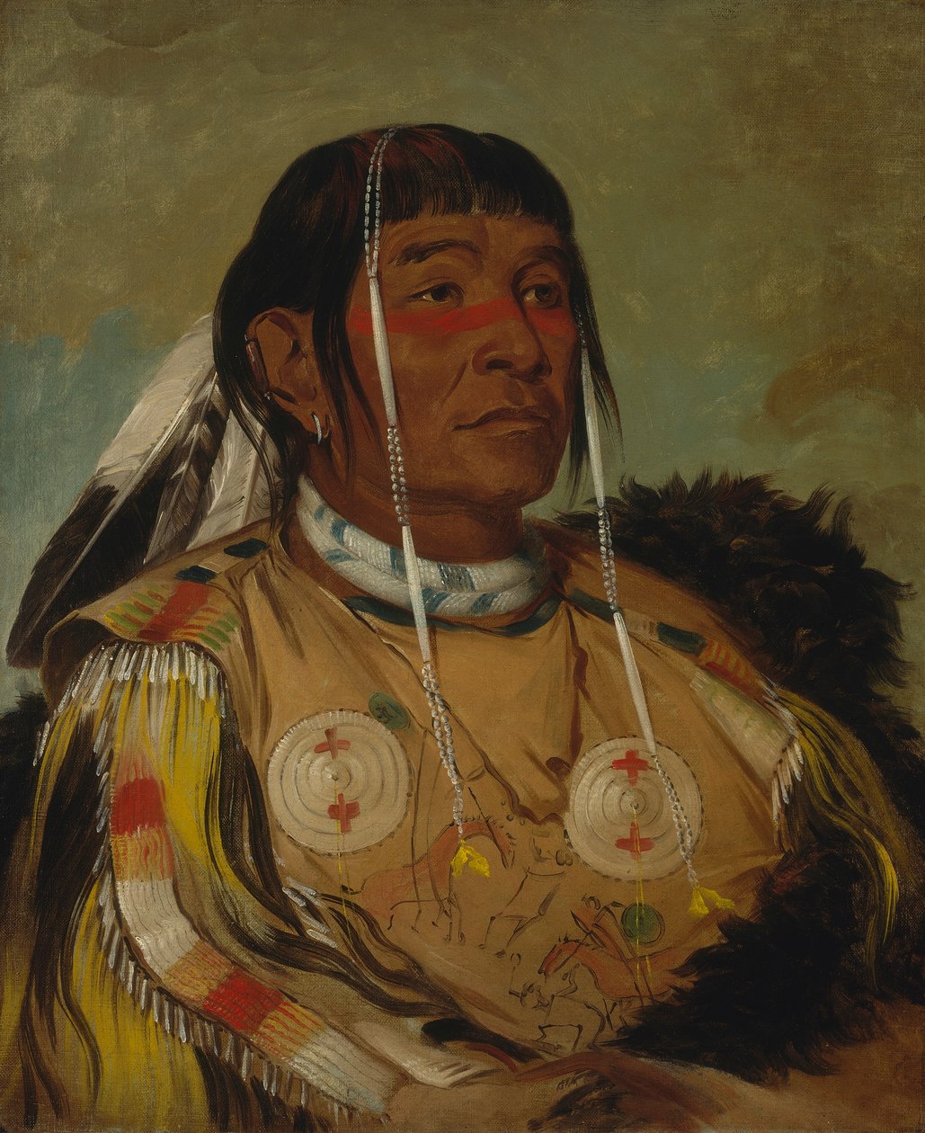 Sha-có-pay, Os Seis, chefe dos Ojibwa das planícies de George Catlin