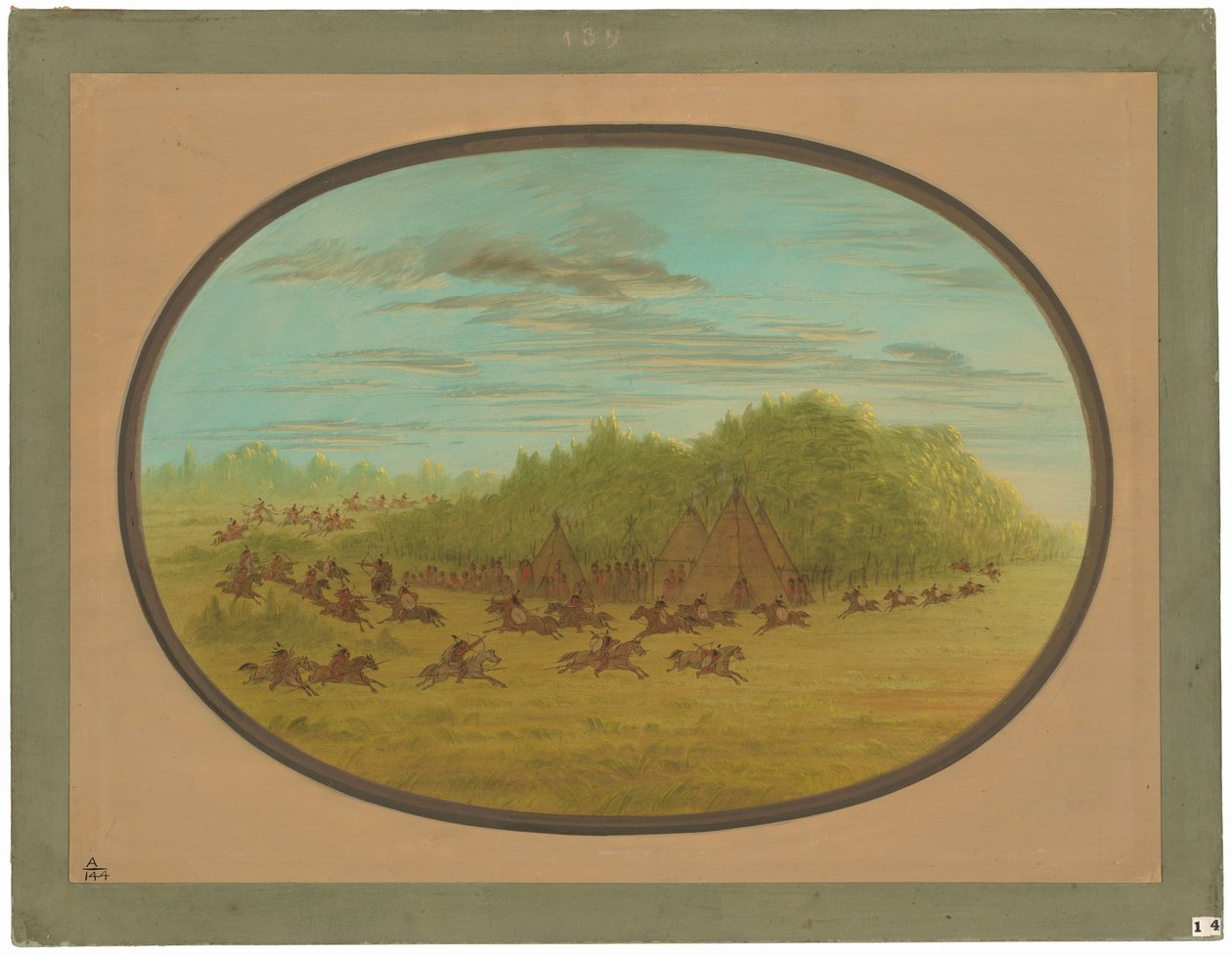 Luta simulada dos Camanches de George Catlin
