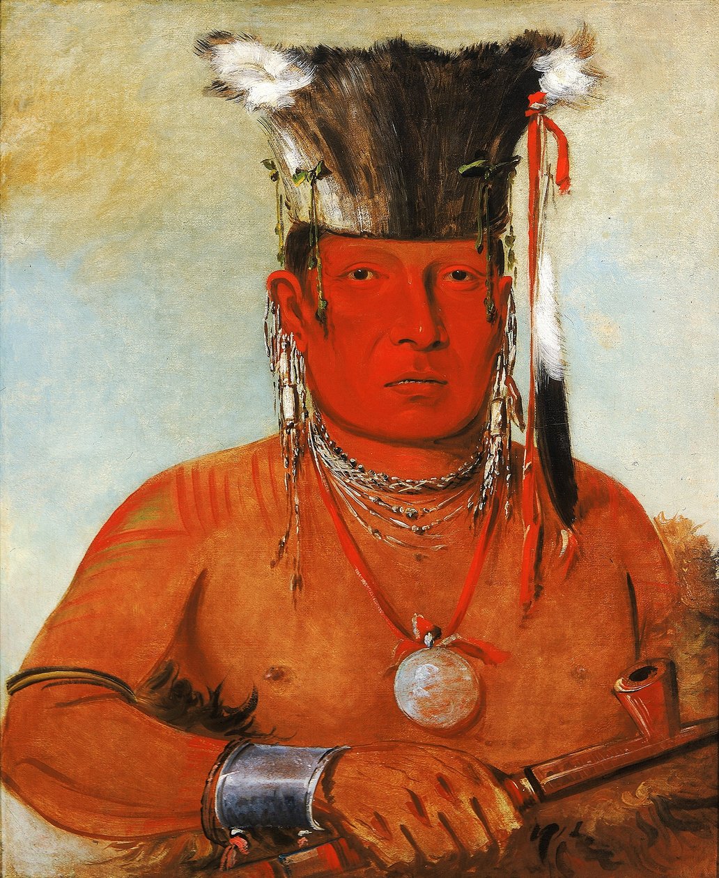 Sháw-da-mon-nee, Lá vai ele, um bravo de George Catlin