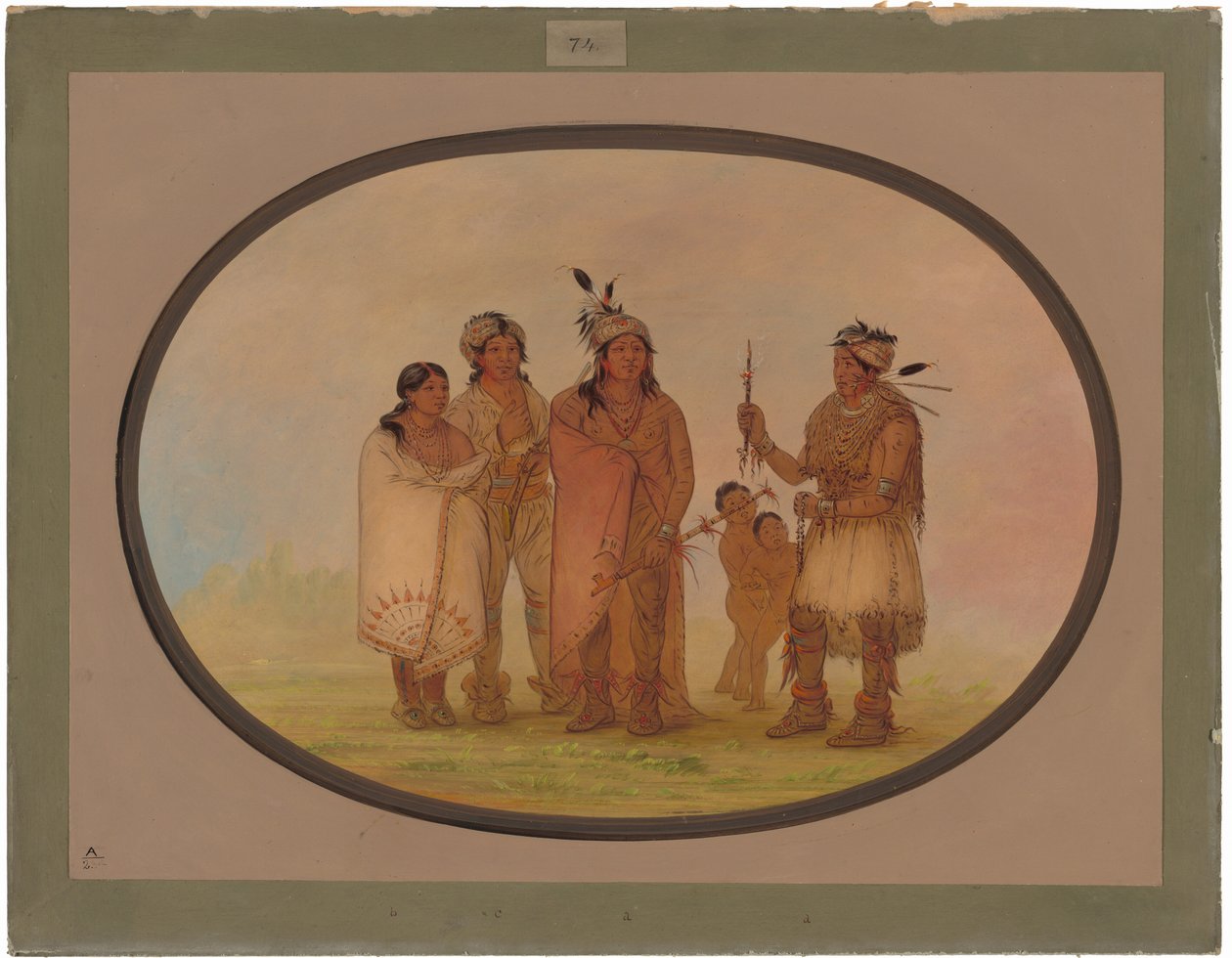 índios Shawano de George Catlin