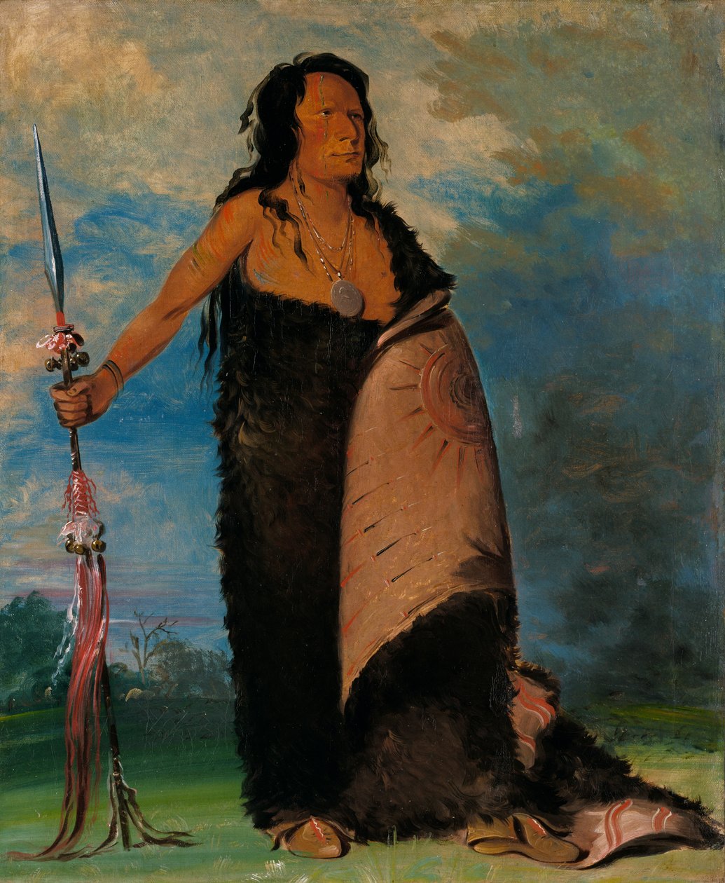 Shoo-de-gá-cha, A Fumaça, Chefe da Tribo, 1832. de George Catlin