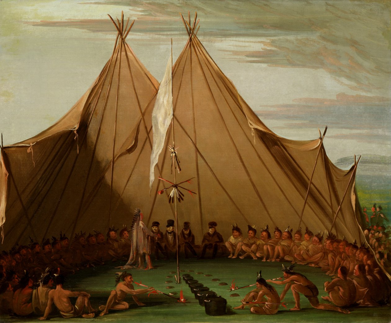 Festa do Cão Sioux, 1832-1837. de George Catlin