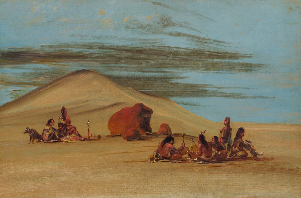Sioux adorando nas Pedras Vermelhas de George Catlin