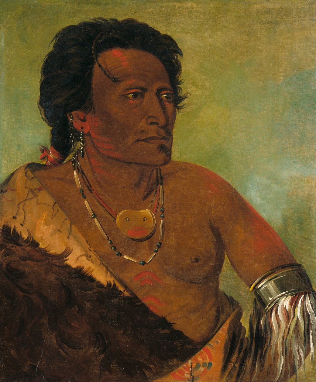 Sky-se-ró-ka, Segundo Chefe da Tribo, 1834. de George Catlin