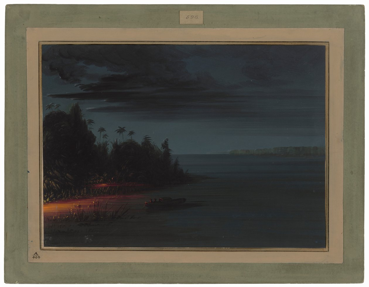 Caça à lança à luz das tochas de George Catlin