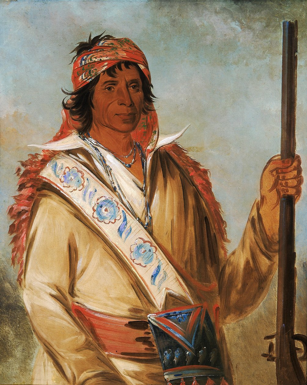 Steeh-tcha-kó-me-co, Grande Rei (chamado Ben Perryman), um chefe de George Catlin