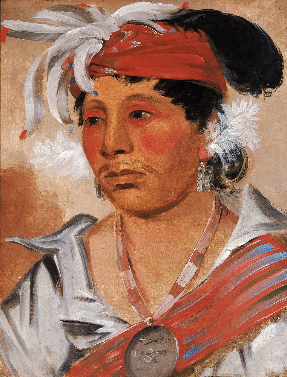 String, um guerreiro de renome de George Catlin