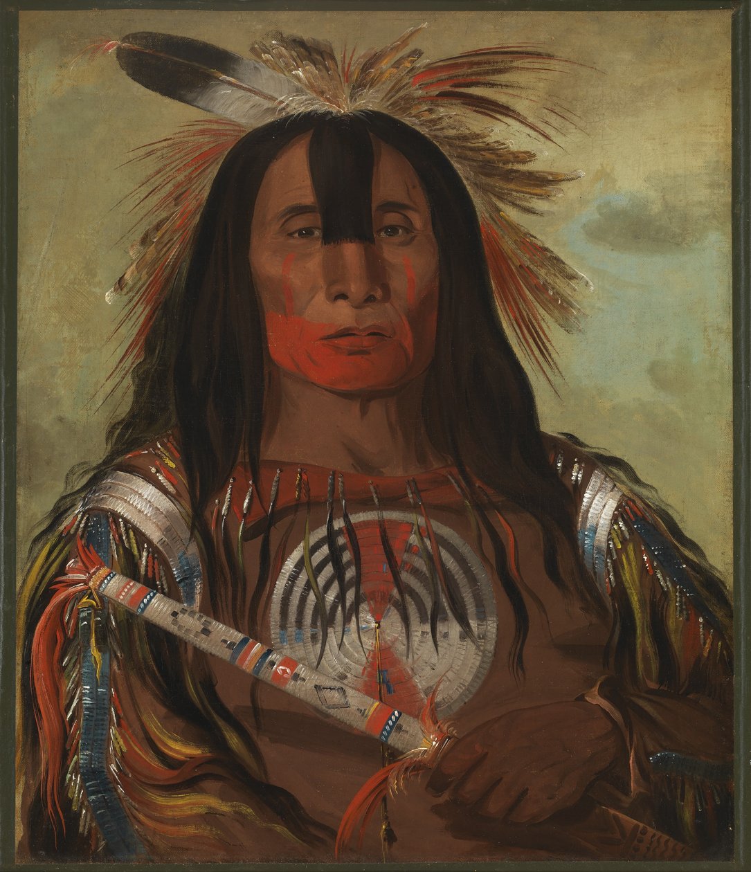 Stu-mick-o-súcks, Gordura das Costas do Touro Búfalo, Chefe, Tribo do Sangue de George Catlin