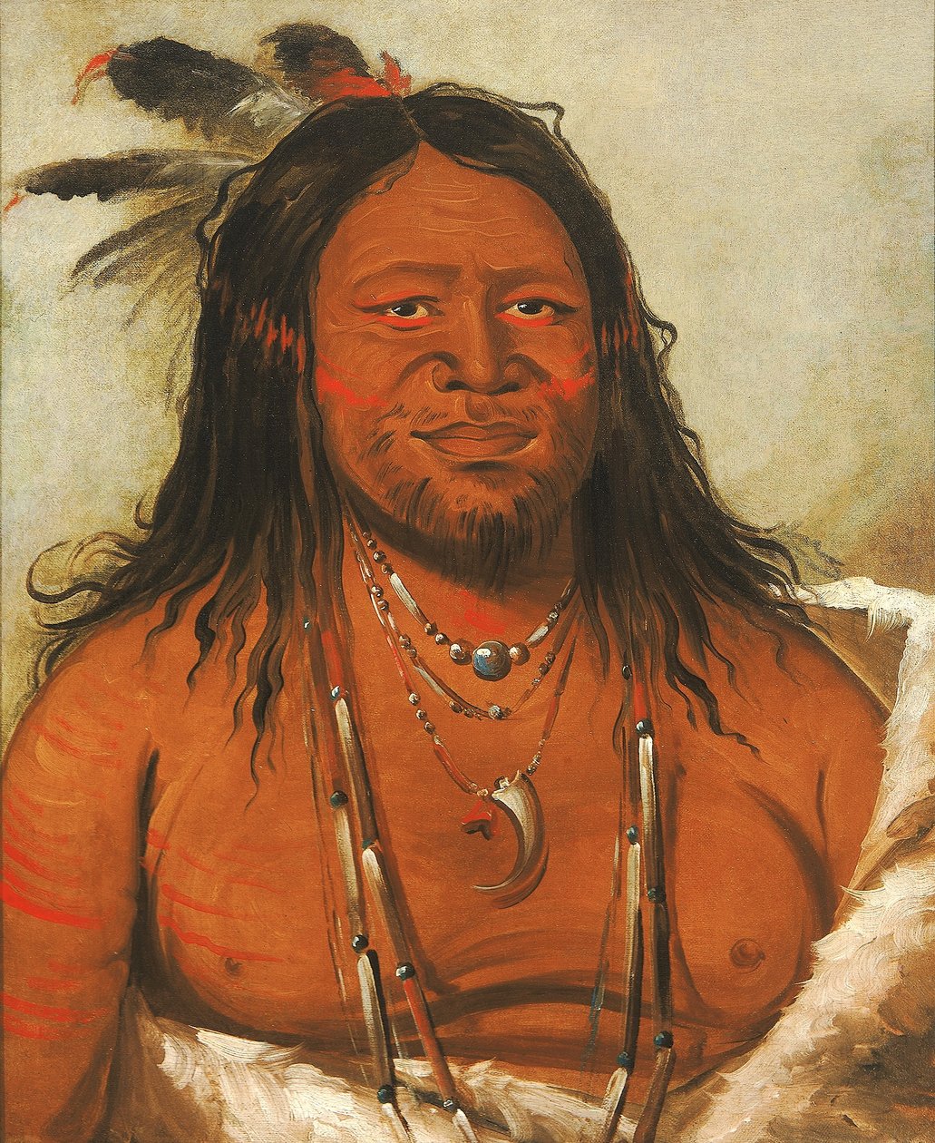 Ta-wáh-que-nah, Montanha das Rochas, Segundo Chefe da Tribo de George Catlin