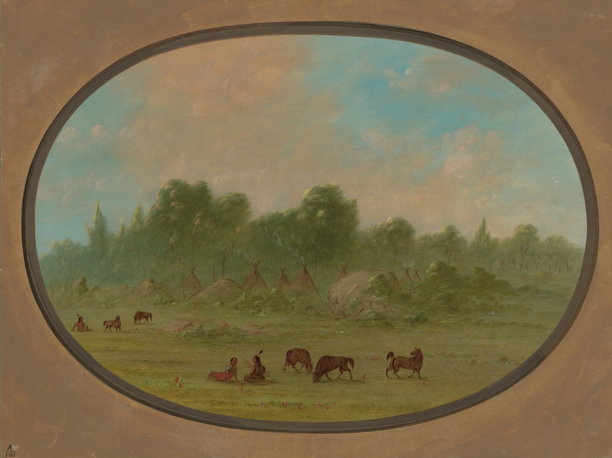 Vila Tawahquena, 18611869. de George Catlin
