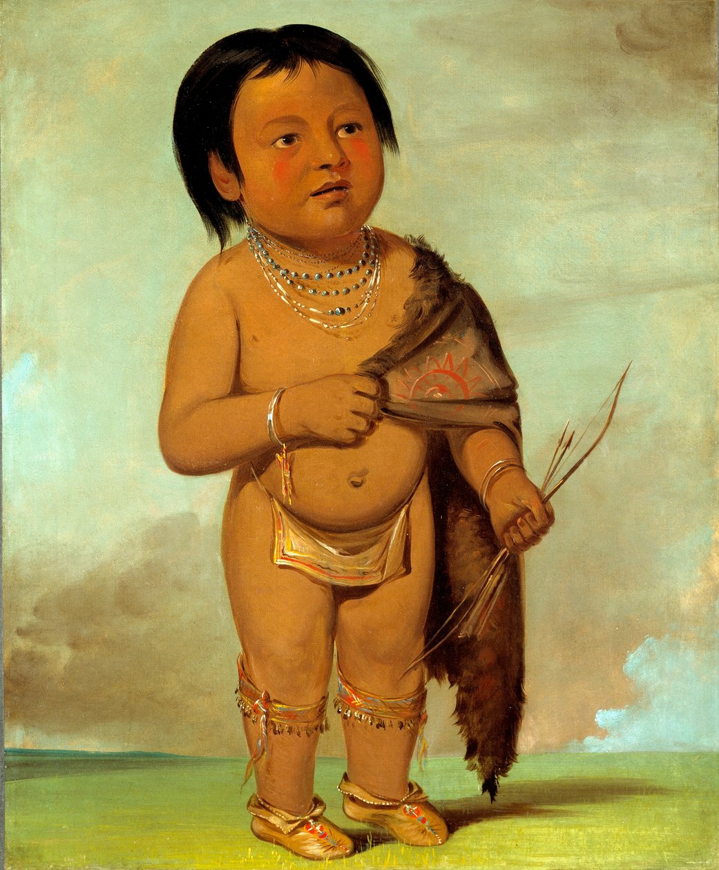 Tcha-aés-ka-ding, neto da gordura do dorso do touro búfalo de George Catlin