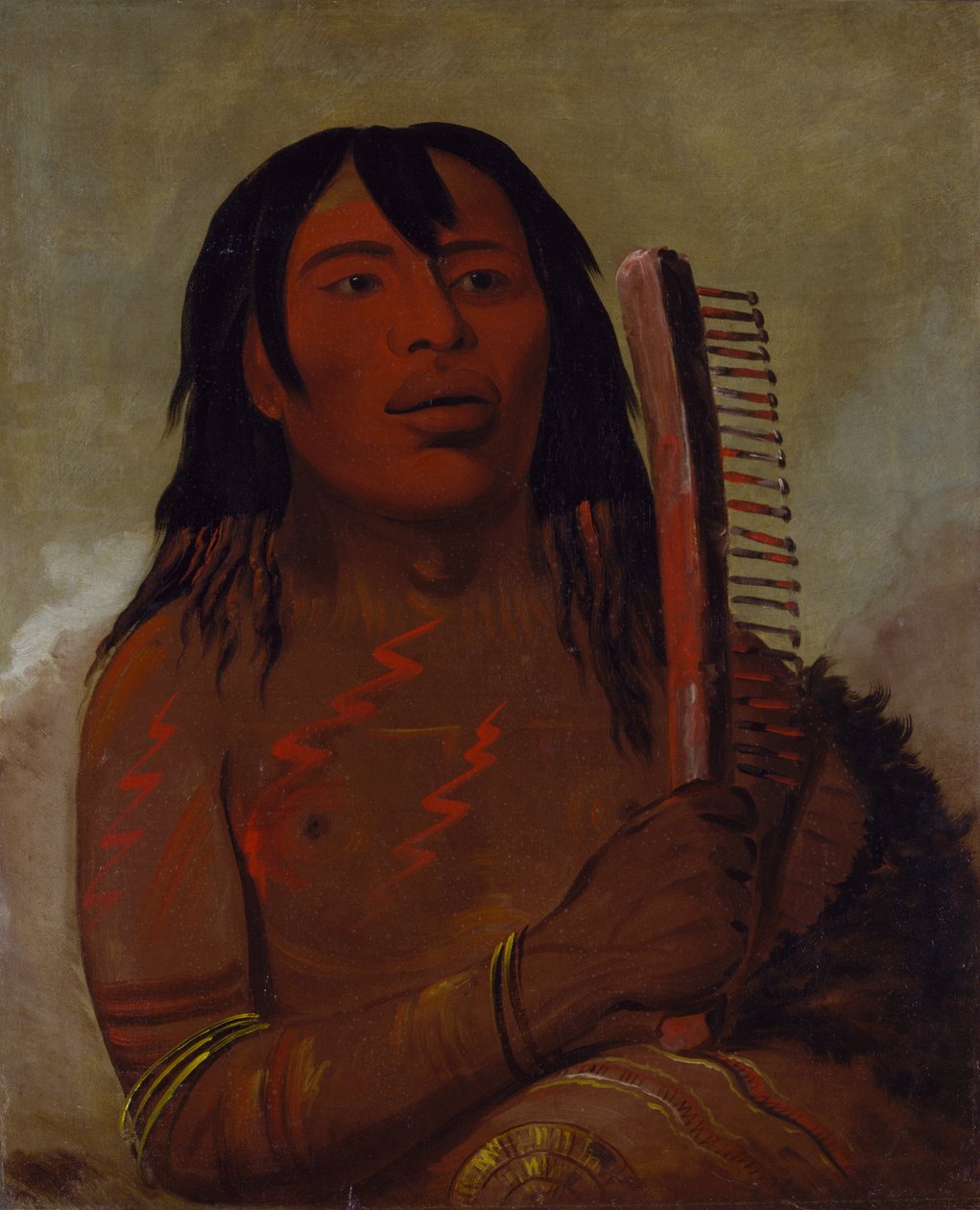 Tcha-dés-sa-ko-máh-pee, o filho do urso de George Catlin