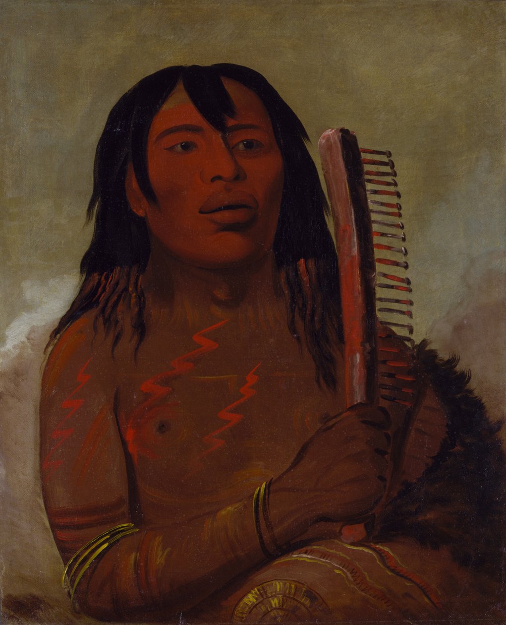 Tcha-dés-sa-ko-máh-pee, o filho do urso de George Catlin