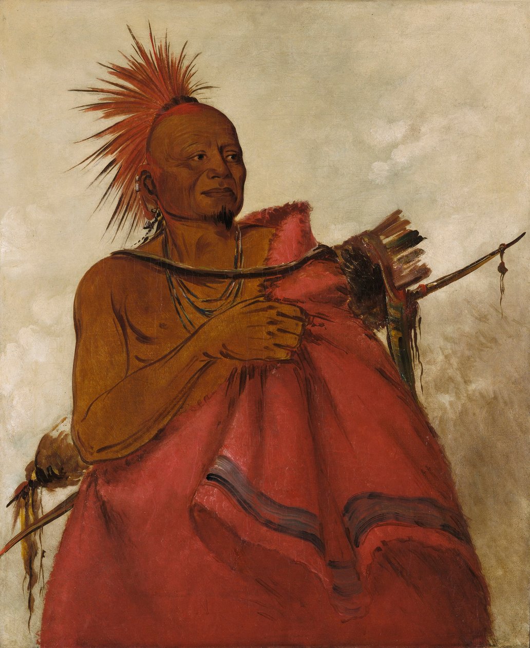 Tcha-tó-ga, Búfalo Louco, Assassino de Dois Homens Brancos de George Catlin
