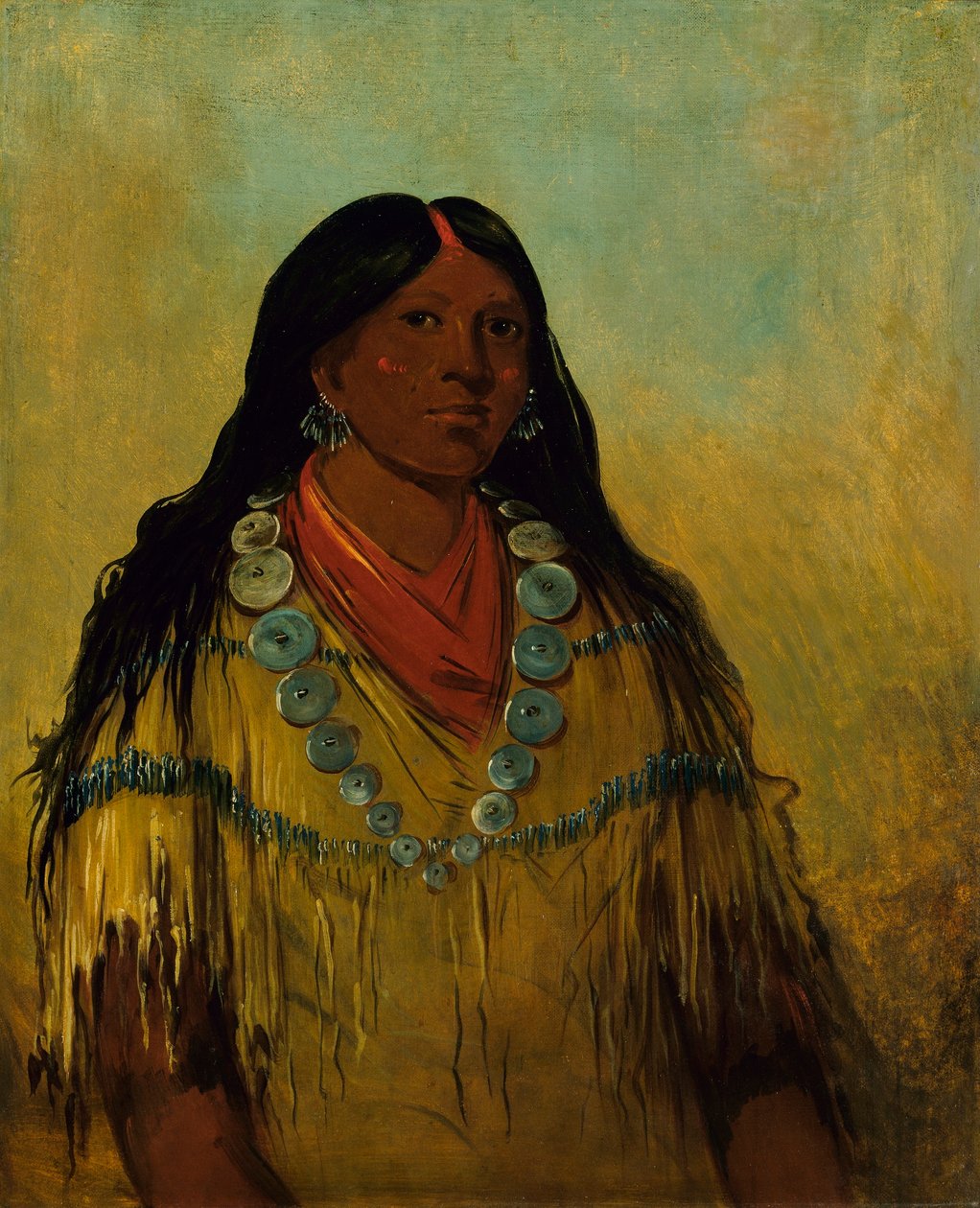 Tchow-ee-pút-o-kaw, uma mulher de George Catlin