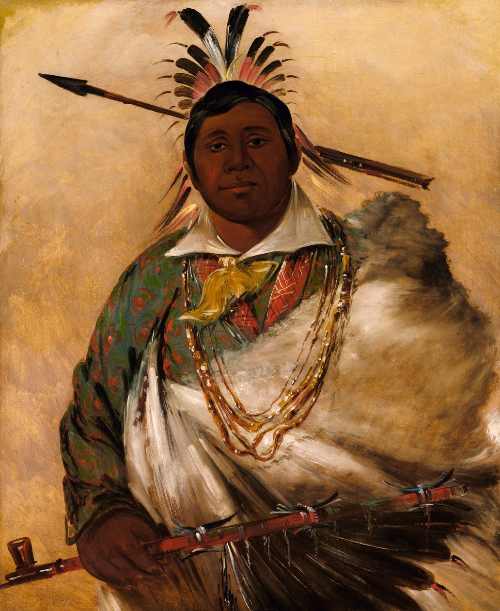 Téh-ke-néh-kee, Casaco Preto, um chefe de George Catlin