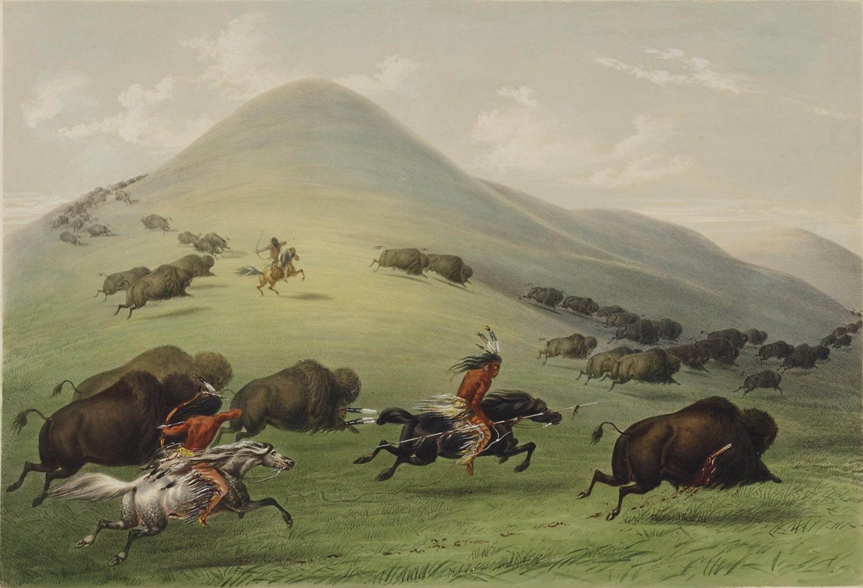 A caça ao búfalo de George Catlin
