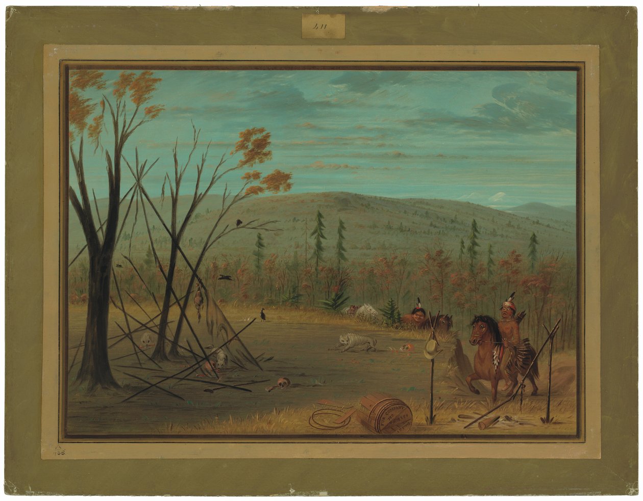 Os irmãos Cheyenne retornando de sua caçada de outono de George Catlin