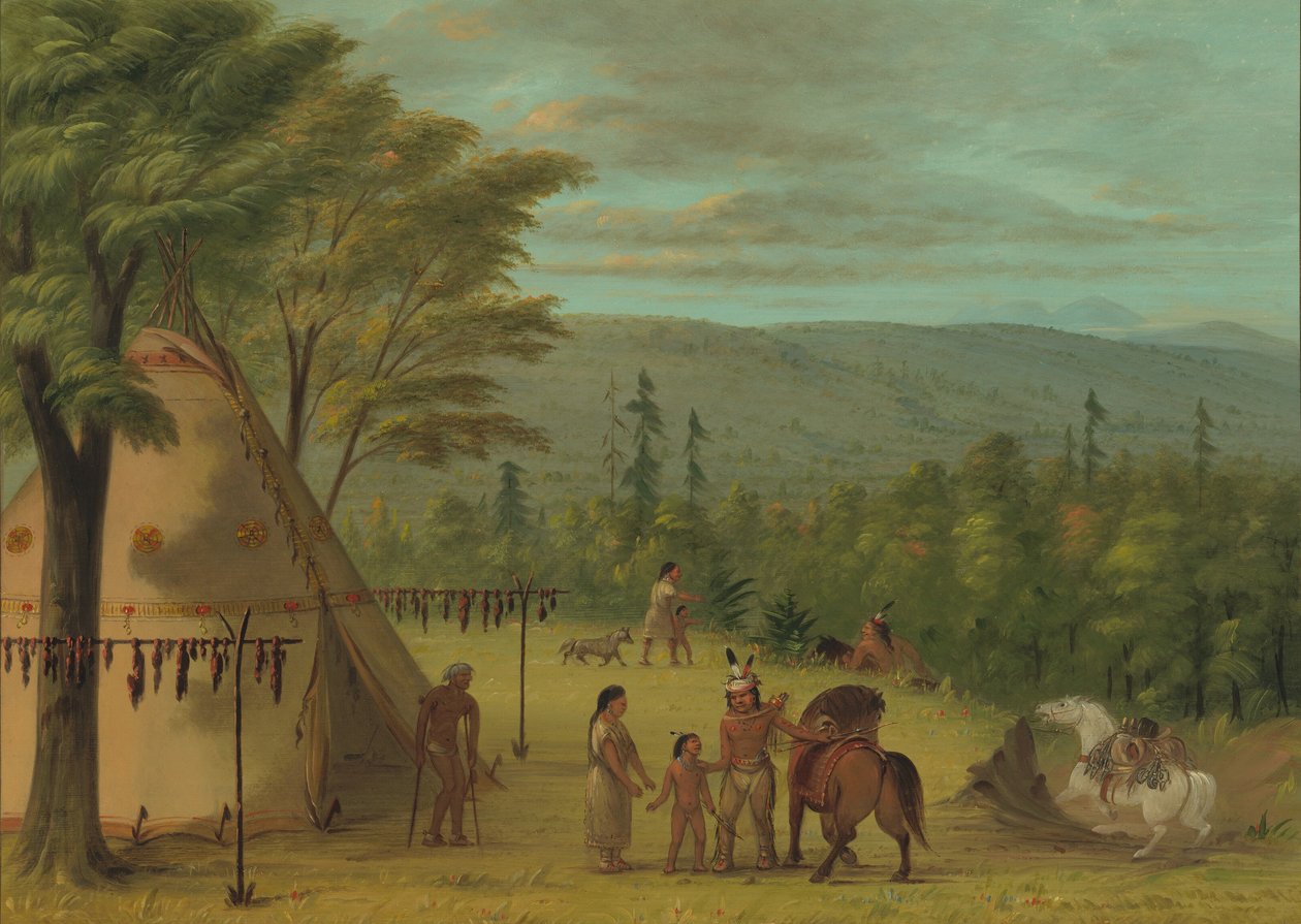 Os irmãos Cheyenne iniciando sua caçada de outono, 18611869. de George Catlin