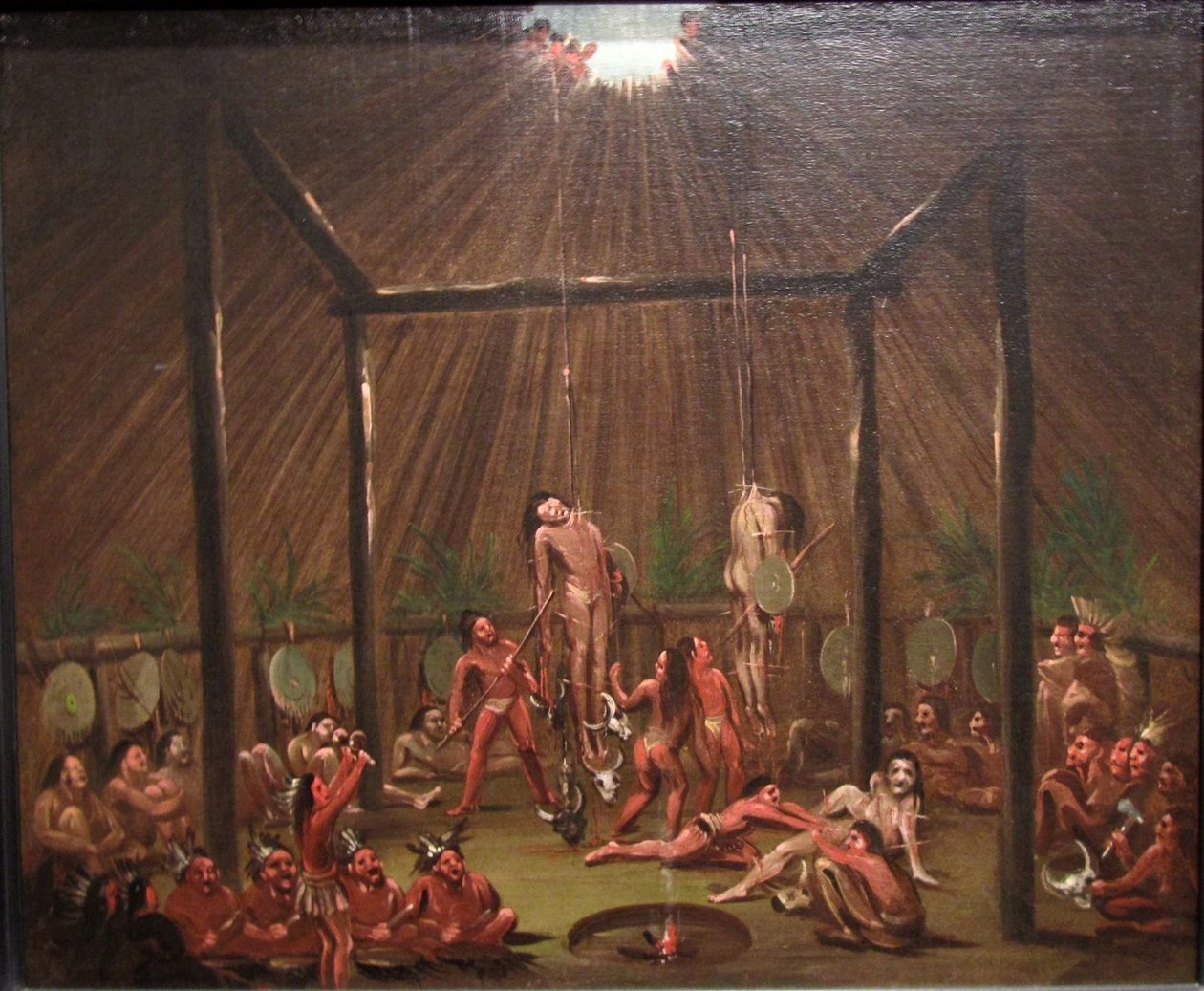 A cena do corte, Cerimónia Mandan-O-kee-pa de George Catlin