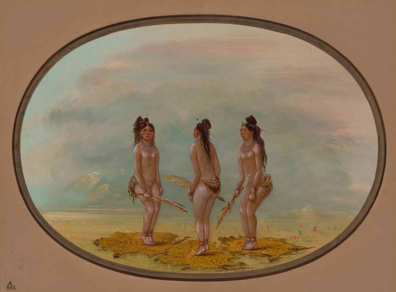 A Dança Bonita - Goo-a-give, 18541869. de George Catlin