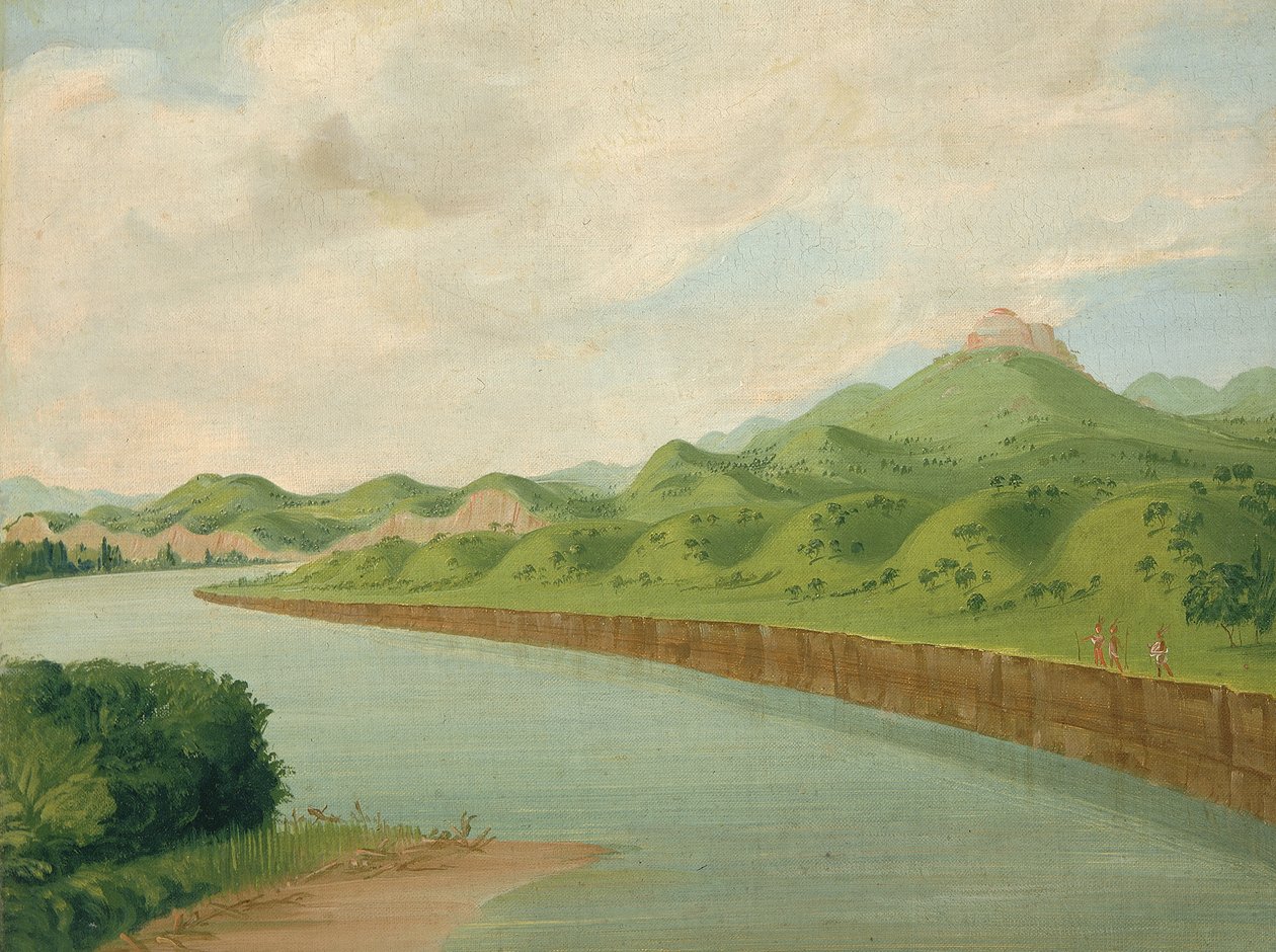 A Torre, 1100 milhas acima de St. Louis, 1832. de George Catlin