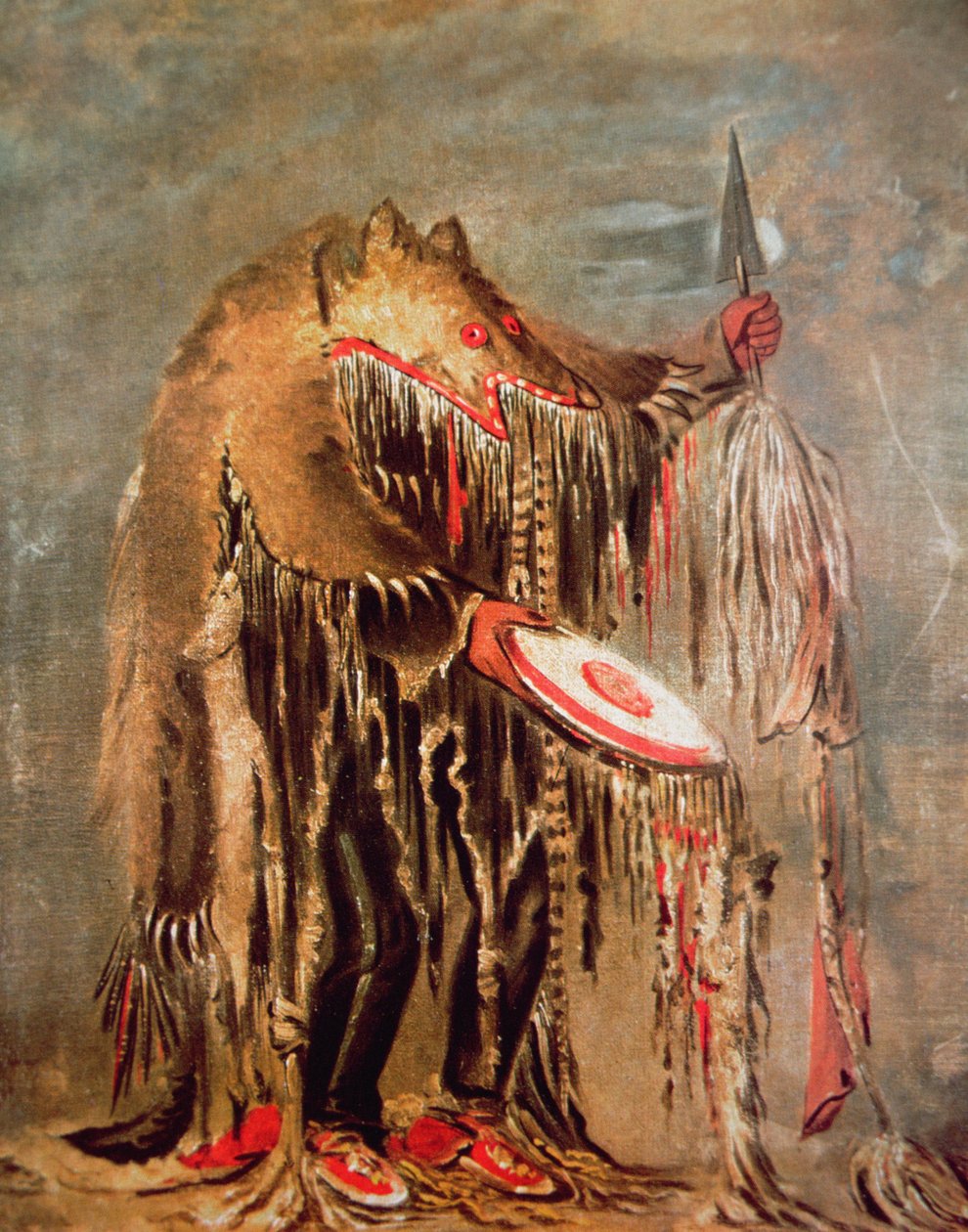 O Búfalo Branco, c.1840 (óleo sobre tela) de George Catlin